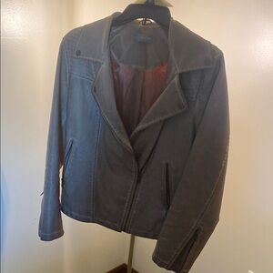 Bagatelle Tan Leather Jacket Structured Tailored